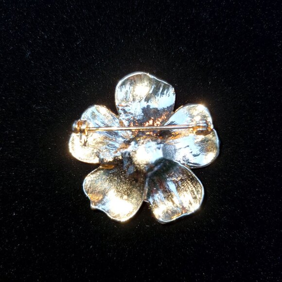 Vintage Enamel Five Leaf Clover Brooch Pin Green - Picture 9 of 10